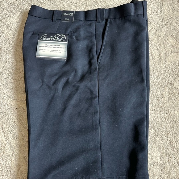 Arnold Palmer Flat Front Dress Shorts Tailored Fit in Navy Blue 36 - Picture 1 of 5